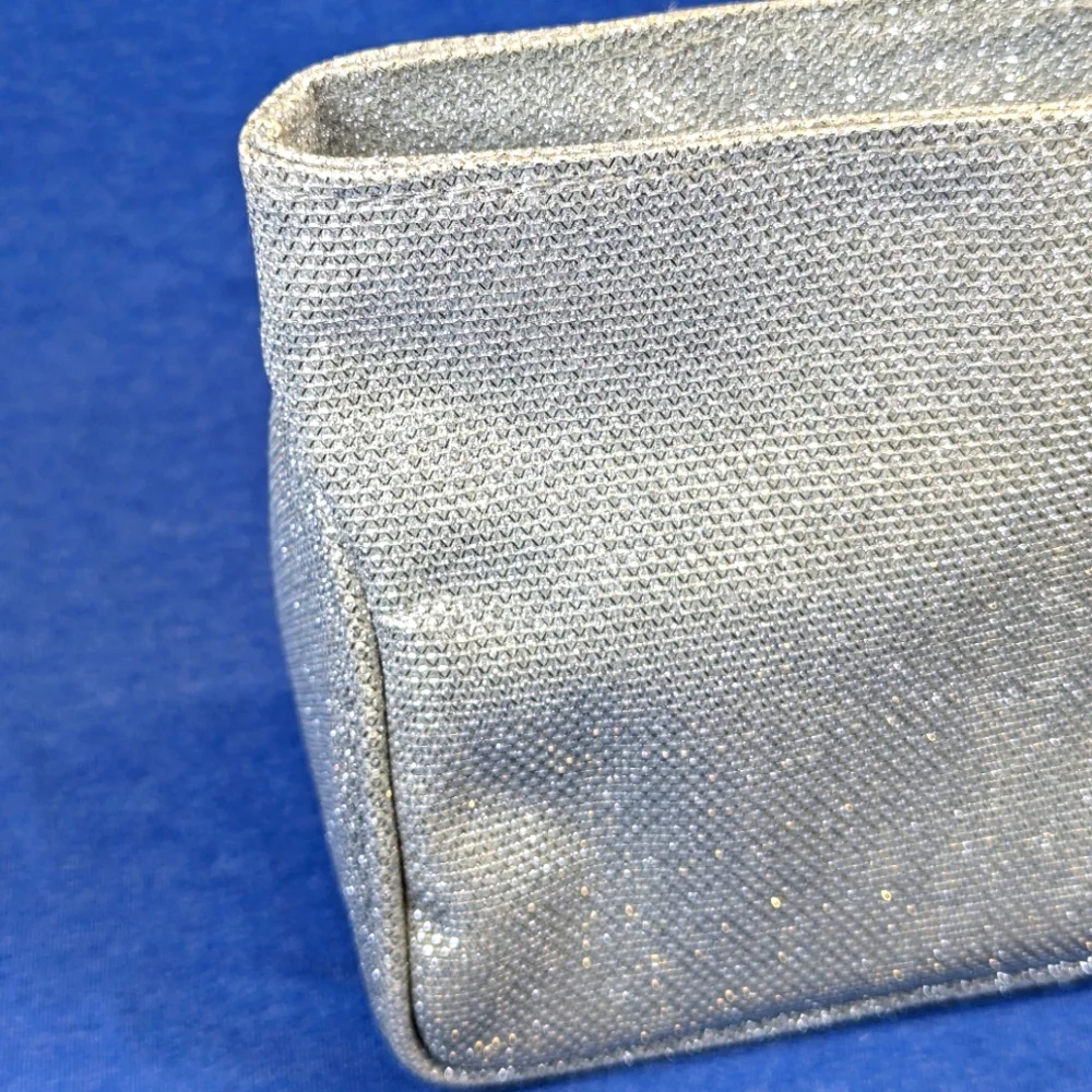 Silver Sparkle Cosmetics Bag or Evening Clutch
